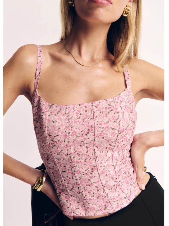 Reformation Tops - ❌NO LONGER AVAILABLE | Reformation "Hattie" Floral Bustier Top, Sz 8